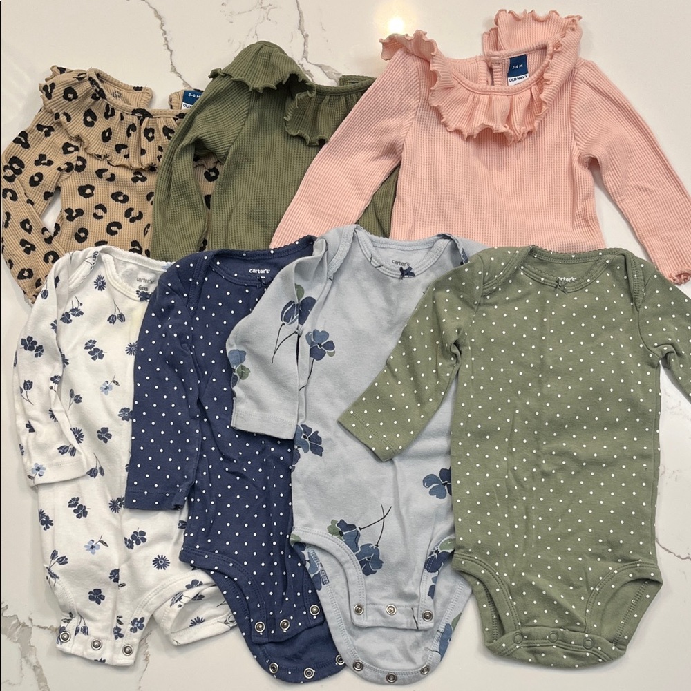 Baby Girl Bodysuits Sets/Bundles, Size 3-6 Months,  Old Navy & Carters